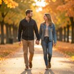 Mann und Frau gehen nebeneinander – Kommunikation ohne Worte